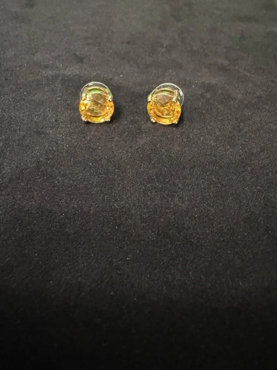 NWOT kate spade Golden Citrine-Color Faceted Stud Earrings - Picture 1 of 9